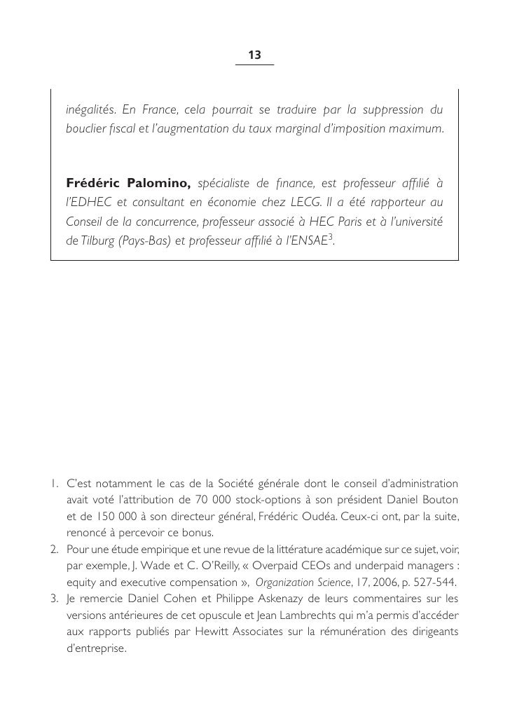 Comment faut-il payer les patrons ? (CEPREMAP) (French Edition)